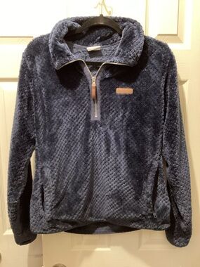 Columbia Navy Blue Teddy Fleece Jacket